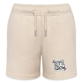 Mistakes Help Us Grow Lustig Motivational Wachstum - Kinder Organic Joggingshorts Mini Bolter von Stanley/Stella - Natur - Vorne