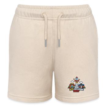 Kita Abgänger 2027 Rakete – Schulanfang Design - Kinder Organic Joggingshorts Mini Bolter von Stanley/Stella - Natur - Vorne