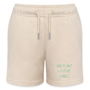 Eine Pflanze Zukunfts-Dschungel | Lustiger Pflanzenliebhaber - Kinder Organic Joggingshorts Mini Bolter von Stanley/Stella - Natur - Vorne
