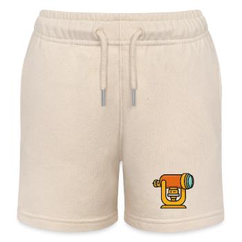 Orange Teleskop Cartoon - Kinder Organic Joggingshorts Mini Bolter von Stanley/Stella - Natur - Vorne