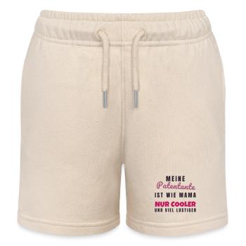 Patentante wie Mama nur cooler - Geschenk Tante - Kinder Organic Joggingshorts Mini Bolter von Stanley/Stella - Natur - Vorne
