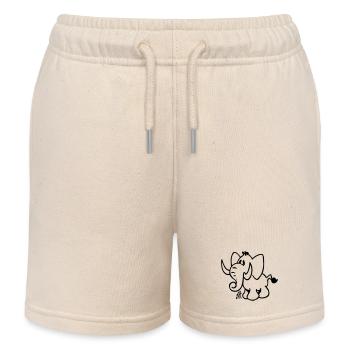 Elefant - Kinder Organic Joggingshorts Mini Bolter von Stanley/Stella - Natur - Vorne