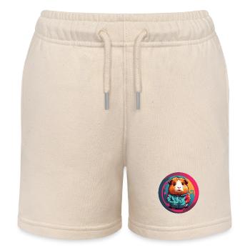 Meerschweinchen im bunten Farbkreis - Kinder Organic Joggingshorts Mini Bolter von Stanley/Stella - Natur - Vorne