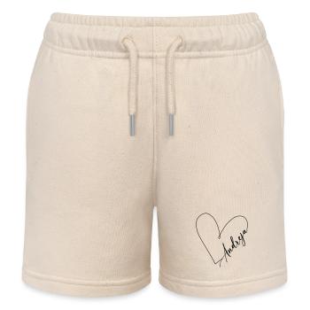 Andreja Name Herzlinie - Kinder Organic Joggingshorts Mini Bolter von Stanley/Stella - Natur - Vorne