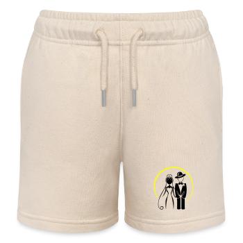 Brautpaar Ehepaar Hochzeit - Kinder Organic Joggingshorts Mini Bolter von Stanley/Stella - Natur - Vorne