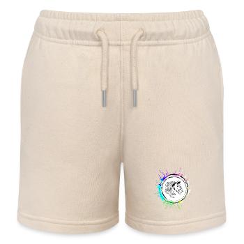 Horse Head - Kids Organic Sweat Shorts by Stanley/Stella - soft Ecru - Front