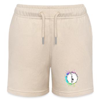 Trumpet Symbol - Kids Organic Sweat Shorts by Stanley/Stella - soft Ecru - Front