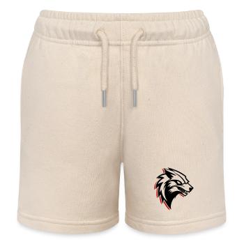 Logo du loup - Short de jogging enfant bio Stanley/Stella - écru doux - Devant