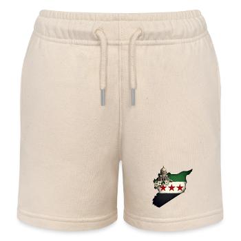 flag syria - Free Syria Flag - Kids Organic Sweat Shorts by Stanley/Stella - soft Ecru - Front