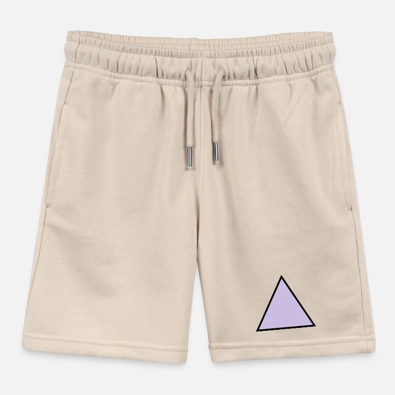 hipster triangle triangle shape Kids Organic Sweat Shorts by Stanley/Stella