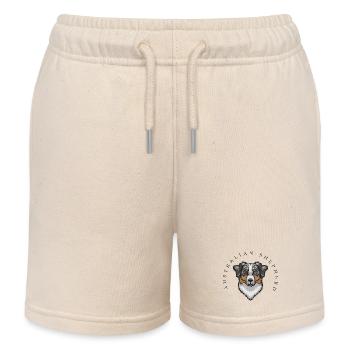 Australian Shepherd - Kids Organic Sweat Shorts by Stanley/Stella - soft Ecru - Front