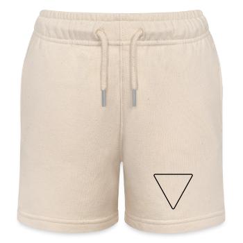 Dreieck mit abgerundeten Ecken als Warnschild - Kinder Organic Joggingshorts Mini Bolter von Stanley/Stella - Natur - Vorne
