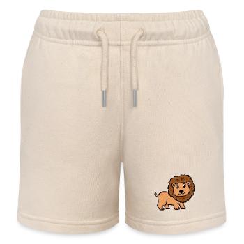 Lion doux pour enfants - Lion doux pour bébés - Short de jogging enfant bio Stanley/Stella - écru doux - Devant