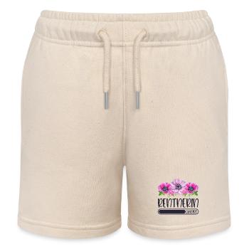 Rentnerin Loading Blumen - Kinder Organic Joggingshorts Mini Bolter von Stanley/Stella - Natur - Vorne