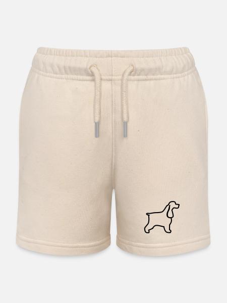 Plan cocker anglais - Short de jogging enfant bio Stanley/Stella - écru doux