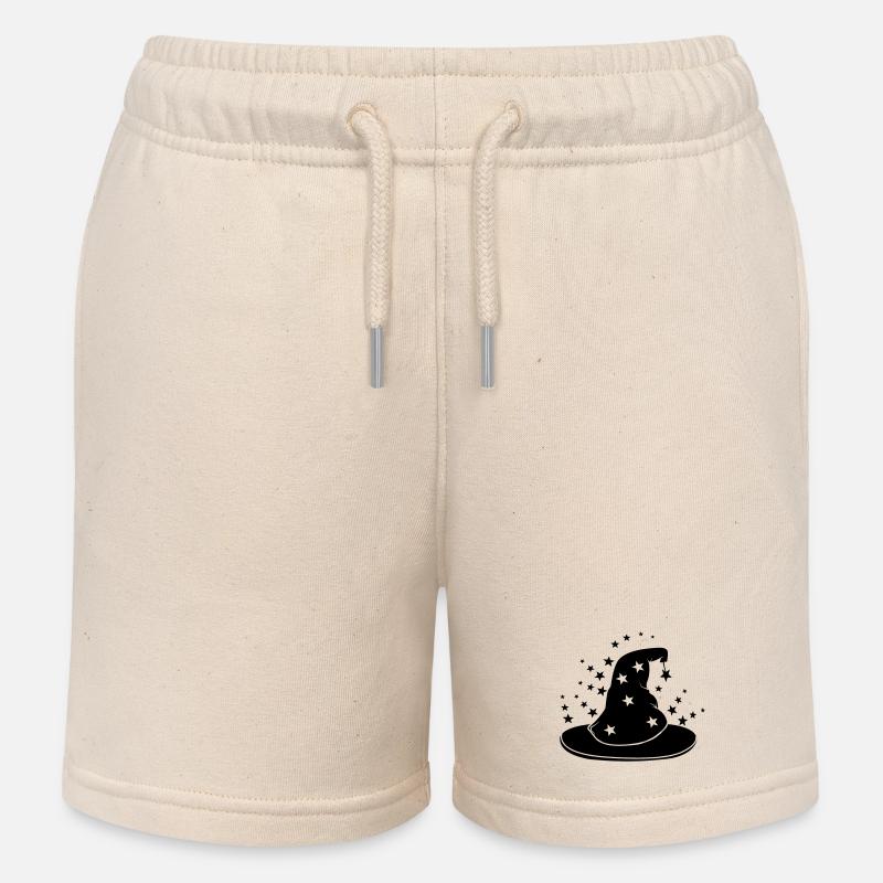Magischer Zaubererhut mit Sternen - Kinder Organic Joggingshorts Mini Bolter von Stanley/Stella - Natur