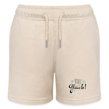 Viel Glück Glueck ! Kleeblätter - Kinder Organic Joggingshorts Mini Bolter von Stanley/Stella - Natur - Vorne
