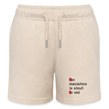 Das Ende der Simulation, Sci-Fi Matrix Humor Shirt - Kinder Organic Joggingshorts Mini Bolter von Stanley/Stella - Natur - Vorne
