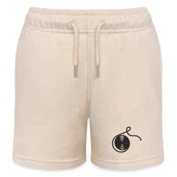 black liquorice rolled as a snail. - Kids Organic Sweat Shorts by Stanley/Stella - soft Ecru - Front