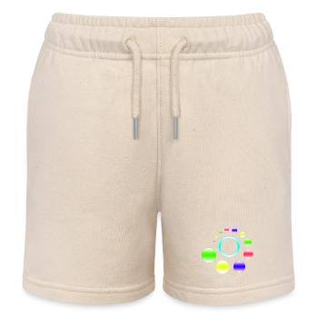 Éruption d’anneau en orbite néon - Short de jogging enfant bio Stanley/Stella - écru doux - Devant