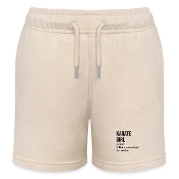 Karate Karate Karate - Kids Organic Sweat Shorts by Stanley/Stella - soft Ecru - Front