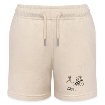 Triathlon Sketch - Kids Organic Sweat Shorts by Stanley/Stella - soft Ecru - Front