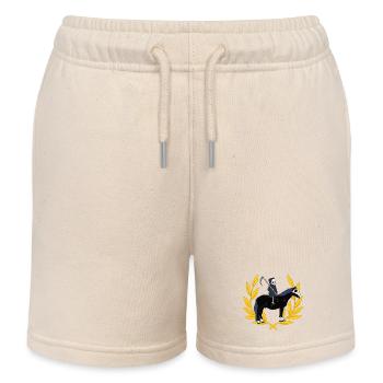 Rider Death Grim Reaper Horse Laurel Wreath Halloween - Kids Organic Sweat Shorts by Stanley/Stella - soft Ecru - Front