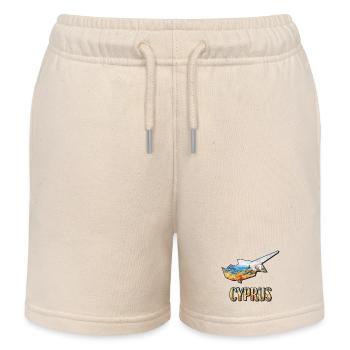 Aquarell Landkarte Zypern - Kinder Organic Joggingshorts Mini Bolter von Stanley/Stella - Natur - Vorne