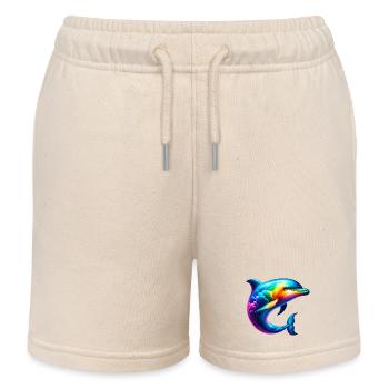 Dauphin - Short de jogging enfant bio Stanley/Stella - écru doux - Devant
