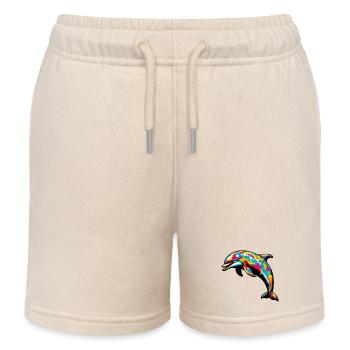 Dauphin - Short de jogging enfant bio Stanley/Stella - écru doux - Devant