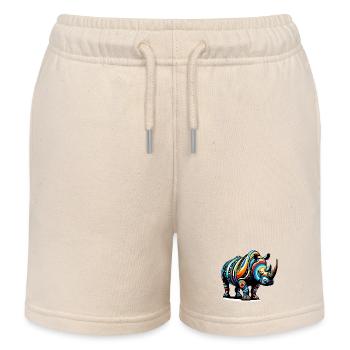 Nashorn - Kinder Organic Joggingshorts Mini Bolter von Stanley/Stella - Natur - Vorne