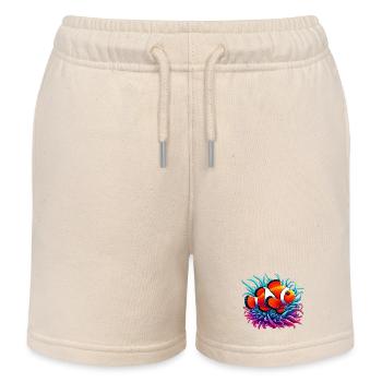 Clownfisch - Kinder Organic Joggingshorts Mini Bolter von Stanley/Stella - Natur - Vorne