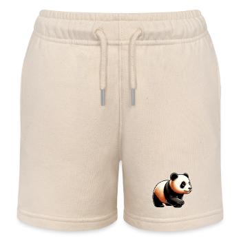 Panda - Kinder Organic Joggingshorts Mini Bolter von Stanley/Stella - Natur - Vorne