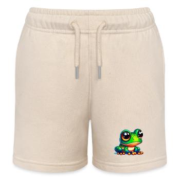 Frosch - Kinder Organic Joggingshorts Mini Bolter von Stanley/Stella - Natur - Vorne