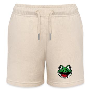 Frog - Kids Organic Sweat Shorts by Stanley/Stella - soft Ecru - Front