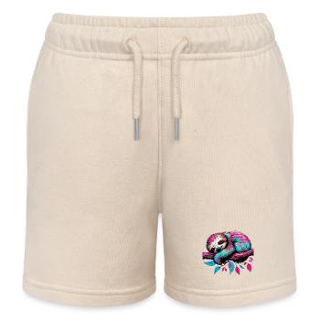 Faultier - Kinder Organic Joggingshorts Mini Bolter von Stanley/Stella - Natur - Vorne