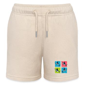 Swordfish - Kids Organic Sweat Shorts by Stanley/Stella - soft Ecru - Front