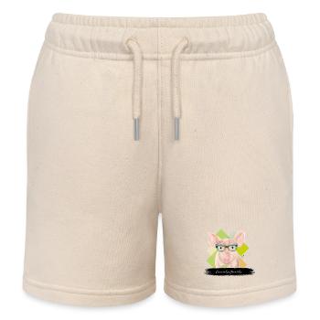JvG Sau "Sauwakeitsfanatika" - Kinder Organic Joggingshorts Mini Bolter von Stanley/Stella - Natur - Vorne