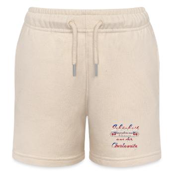 Beauty from Upper Lusatia Flag blue red white - Kids Organic Sweat Shorts by Stanley/Stella - soft Ecru - Front
