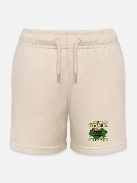 Dub Soundsystem - Kids Organic Sweat Shorts by Stanley/Stella - soft Ecru