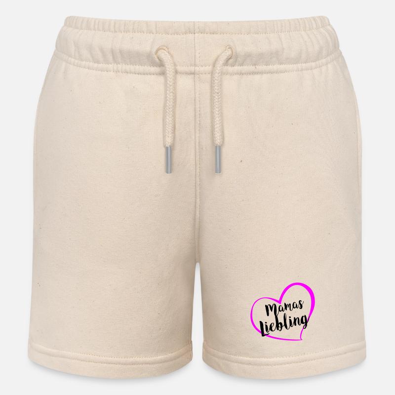 mamas_liebling - Short de jogging enfant bio Stanley/Stella - écru doux