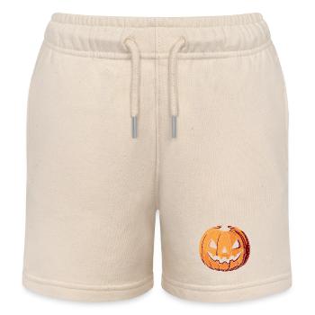 Citrouille Jack O Lantern Expressif - Short de jogging enfant bio Stanley/Stella - écru doux - Devant