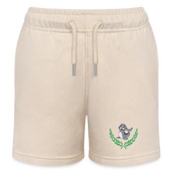 Seal in Laurel Wreath - Kids Organic Sweat Shorts by Stanley/Stella - soft Ecru - Front