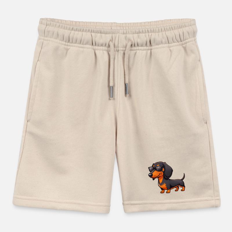 Teckel cool avec lunettes de soleil, ami d’été Short de jogging enfant bio Stanley/Stella