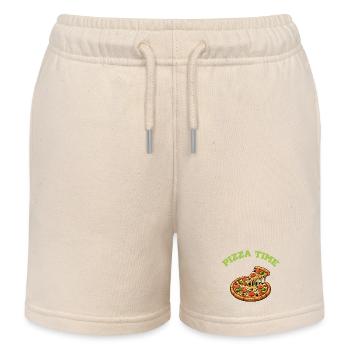 Pizza Time  - Kinder Organic Joggingshorts Mini Bolter von Stanley/Stella - Natur - Vorne