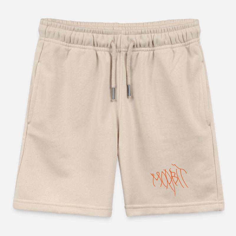 Orange Graffiti Lines Moabit Berlin Kids Organic Sweat Shorts by Stanley/Stella