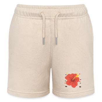Hibiscus - Kids Organic Sweat Shorts by Stanley/Stella - soft Ecru - Front