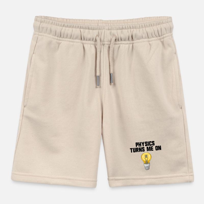 Physics joke, physics turns me on, funny knowledge Kids Organic Sweat Shorts by Stanley/Stella