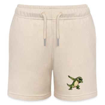 Tamponnement du crocodile - Short de jogging enfant bio Stanley/Stella - écru doux - Devant