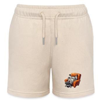Zebra Gamer mit VR Brille - Kinder Organic Joggingshorts Mini Bolter von Stanley/Stella - Natur - Vorne